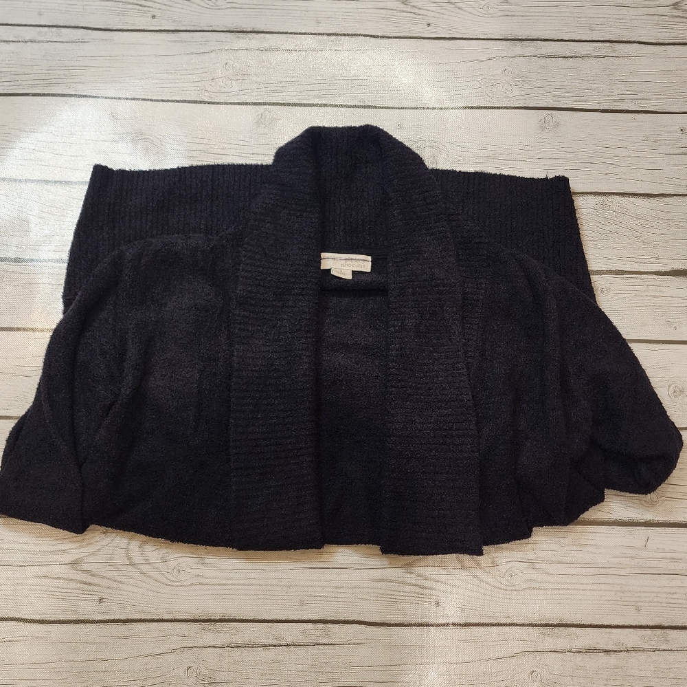 NWT Barefoot Dreams Cozychic Lite Circle Cardi Cardigan in Black Size Small Luxi - Picture 10 of 13